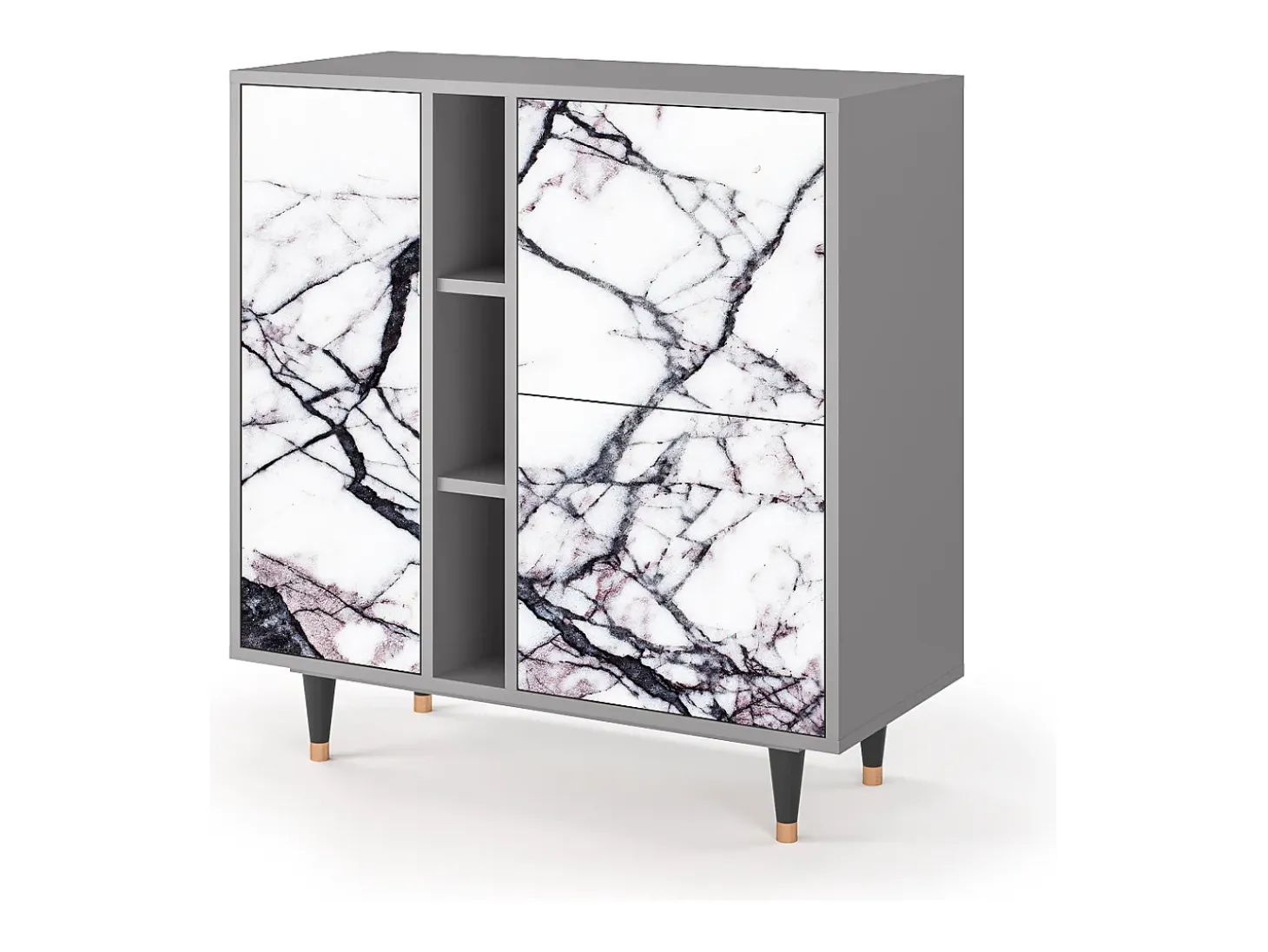 Aparador - 94х96х41 cm - BS5 - Raven Marble, Gris