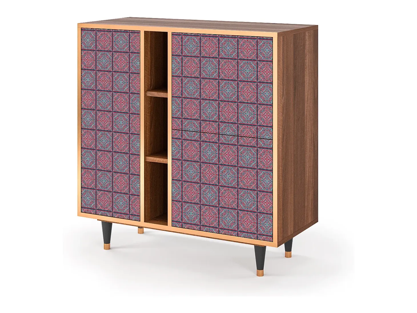 Aparador - 94х96х41 cm - BS5 - Riviera Mosaic, Nogal