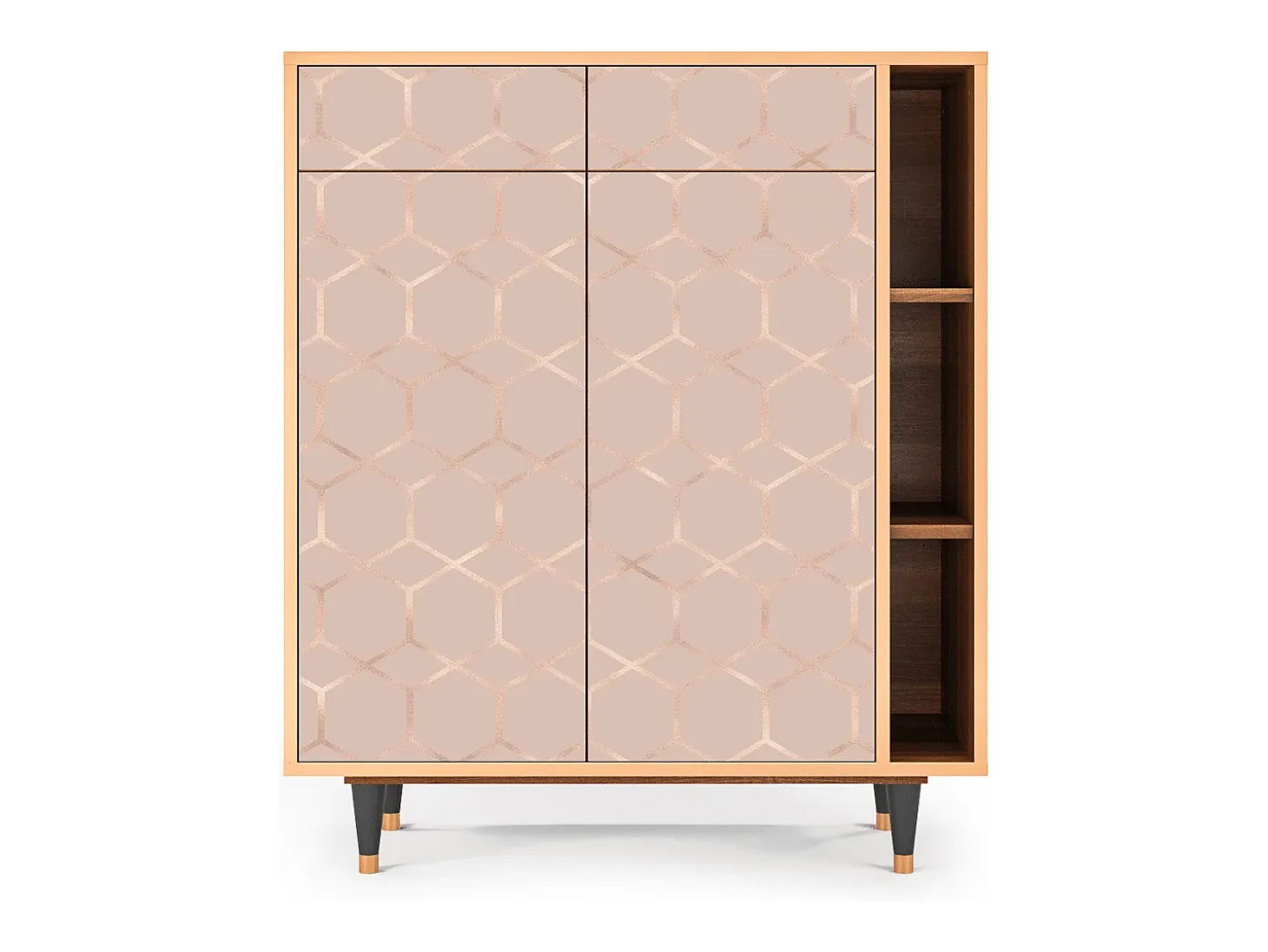 Aparador - 96х110х41 cm - BS6 - Rose Honeycomb, Nogal