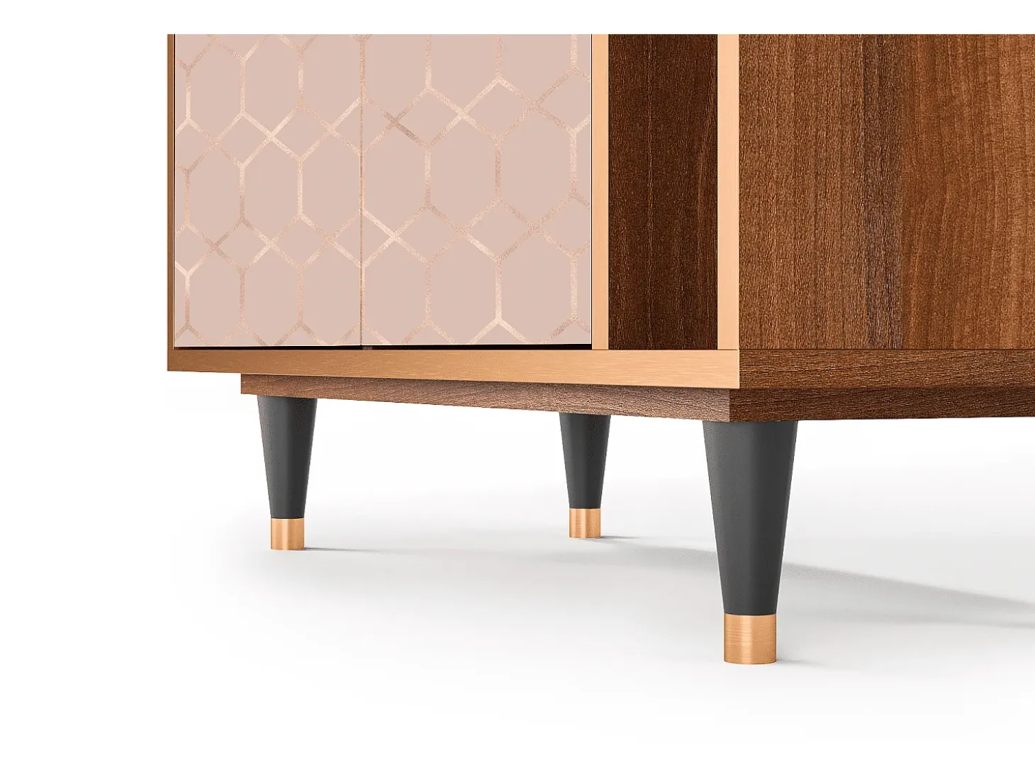 Aparador - 96х110х41 cm - BS6 - Rose Honeycomb, Nogal