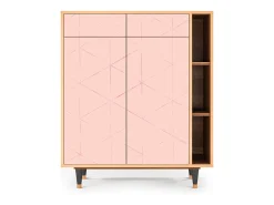 Aparador - 96х110х41 cm - BS6 - Rose Quartz, Nogal