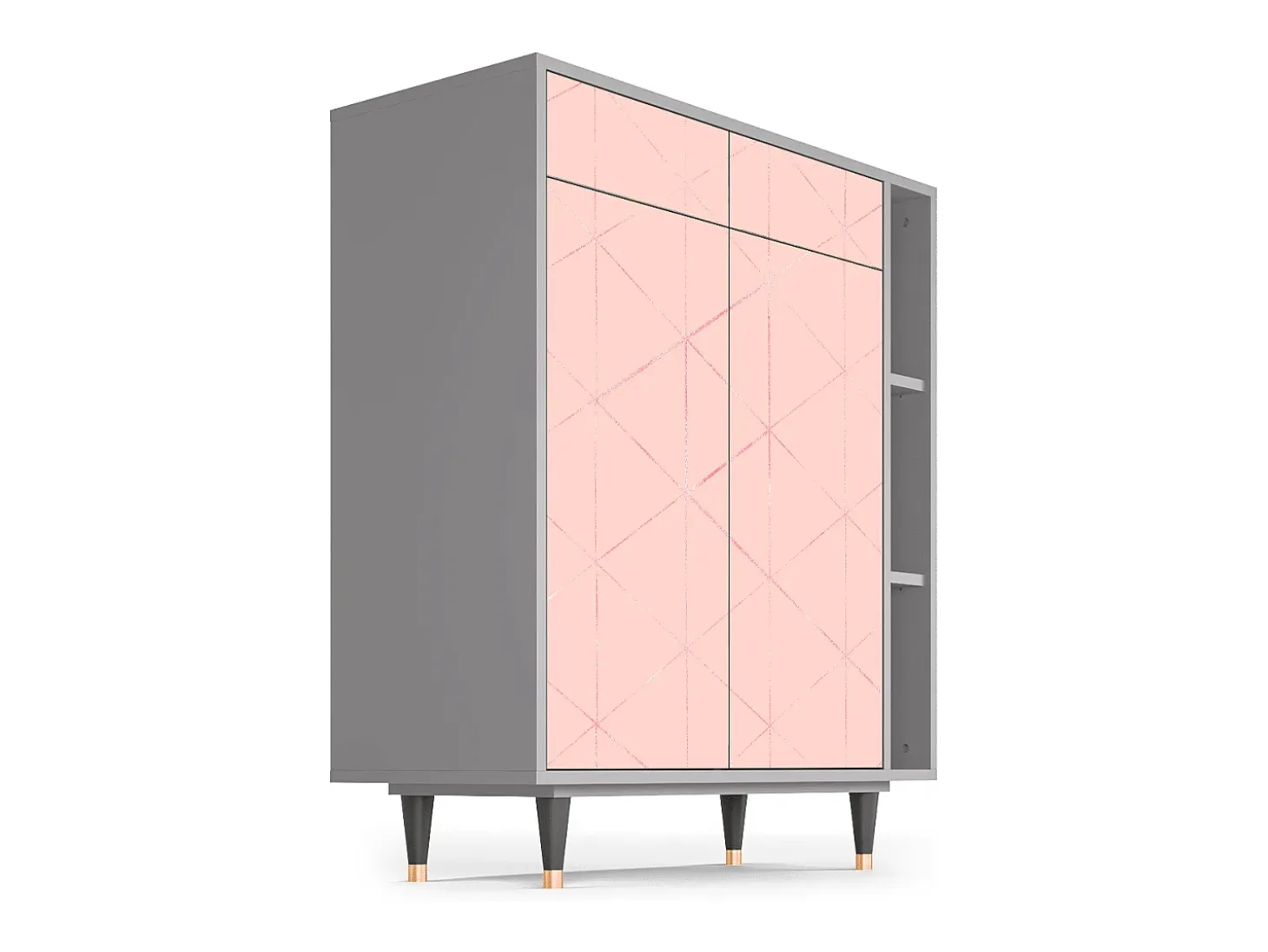 Aparador - 96х110х41 cm - BS6 - Rose Quartz, Gris