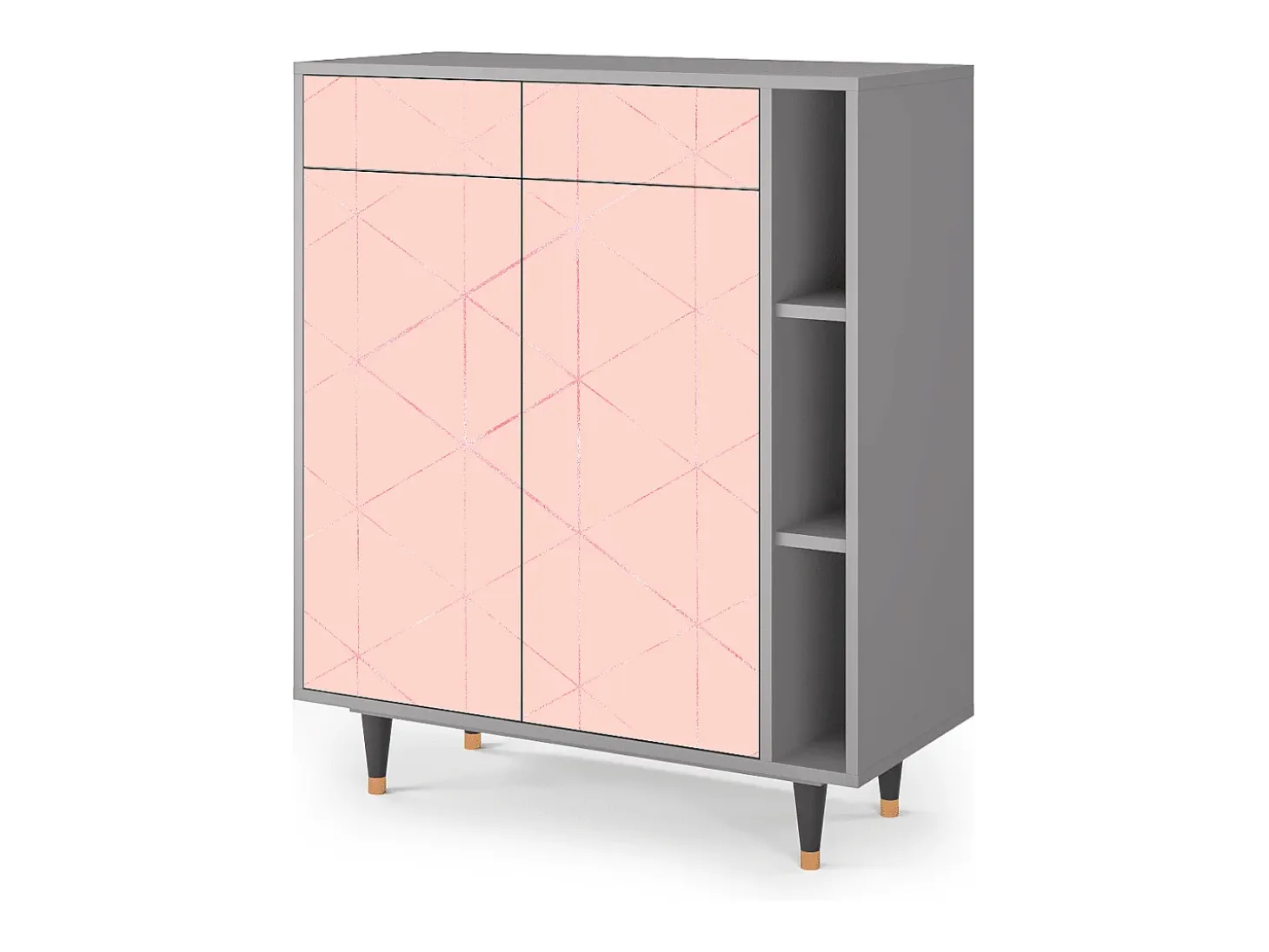 Aparador - 96х110х41 cm - BS6 - Rose Quartz, Gris