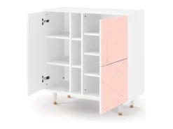 Aparador - 94х96х41 cm - BS5 - Rose Quartz, Blanco