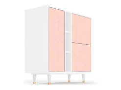 Aparador - 94х96х41 cm - BS5 - Rose Quartz, Blanco