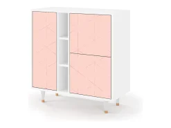 Aparador - 94х96х41 cm - BS5 - Rose Quartz, Blanco