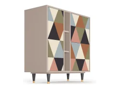Aparador - 94х96х41 cm - BS5 - Royal Triangles, Latte