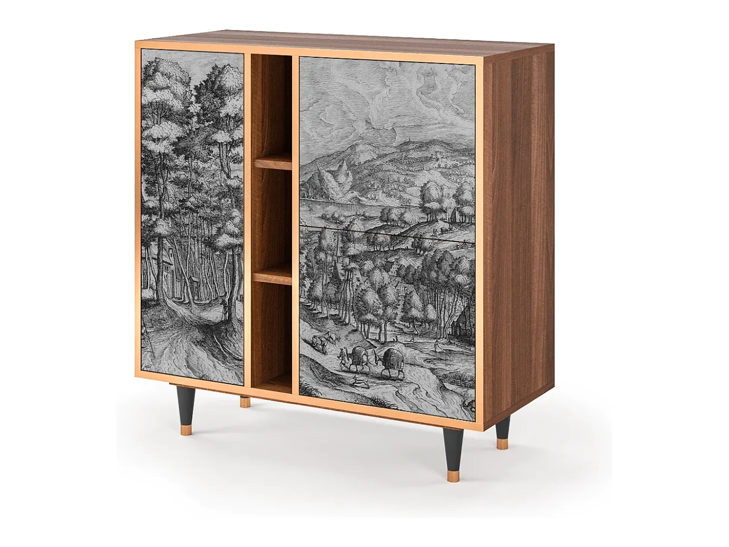 Aparador - 94х96х41 cm - BS5 - Rusticorum, Nogal