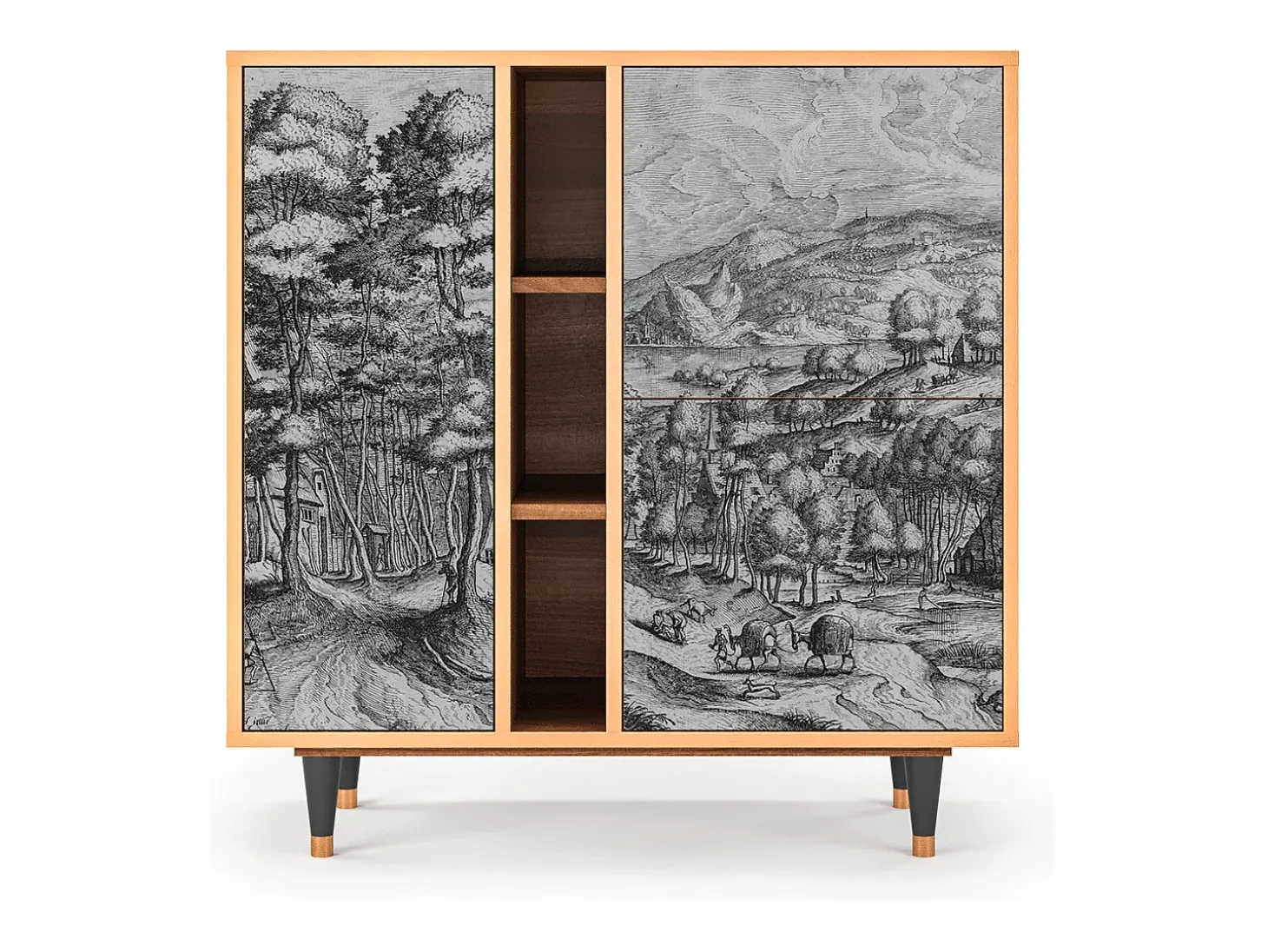 Aparador - 94х96х41 cm - BS5 - Rusticorum, Nogal