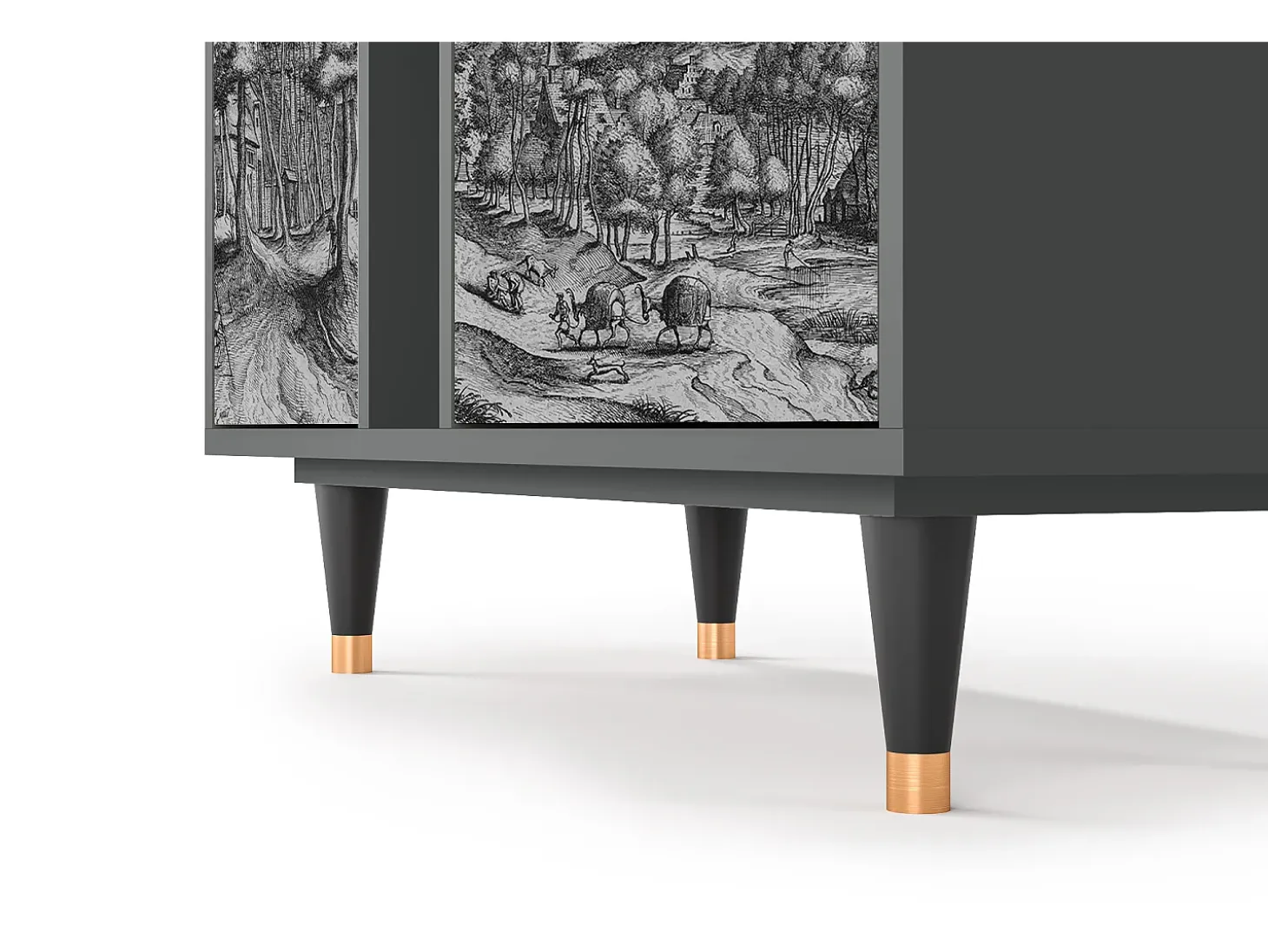 Aparador - 94х96х41 cm - BS5 - Rusticorum, Antracita