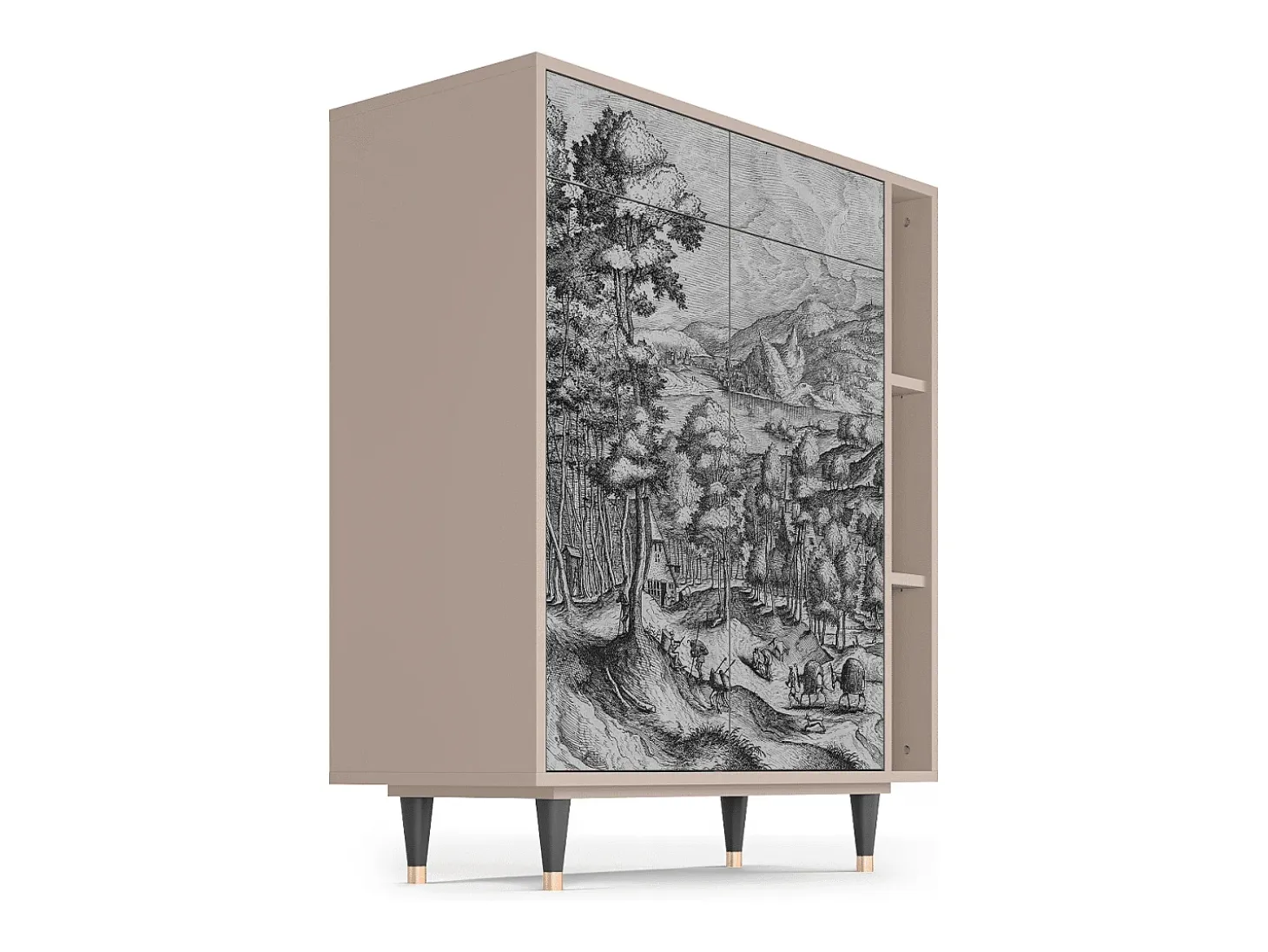 Aparador - 96х110х41 cm - BS6 - Rusticorum, Latte