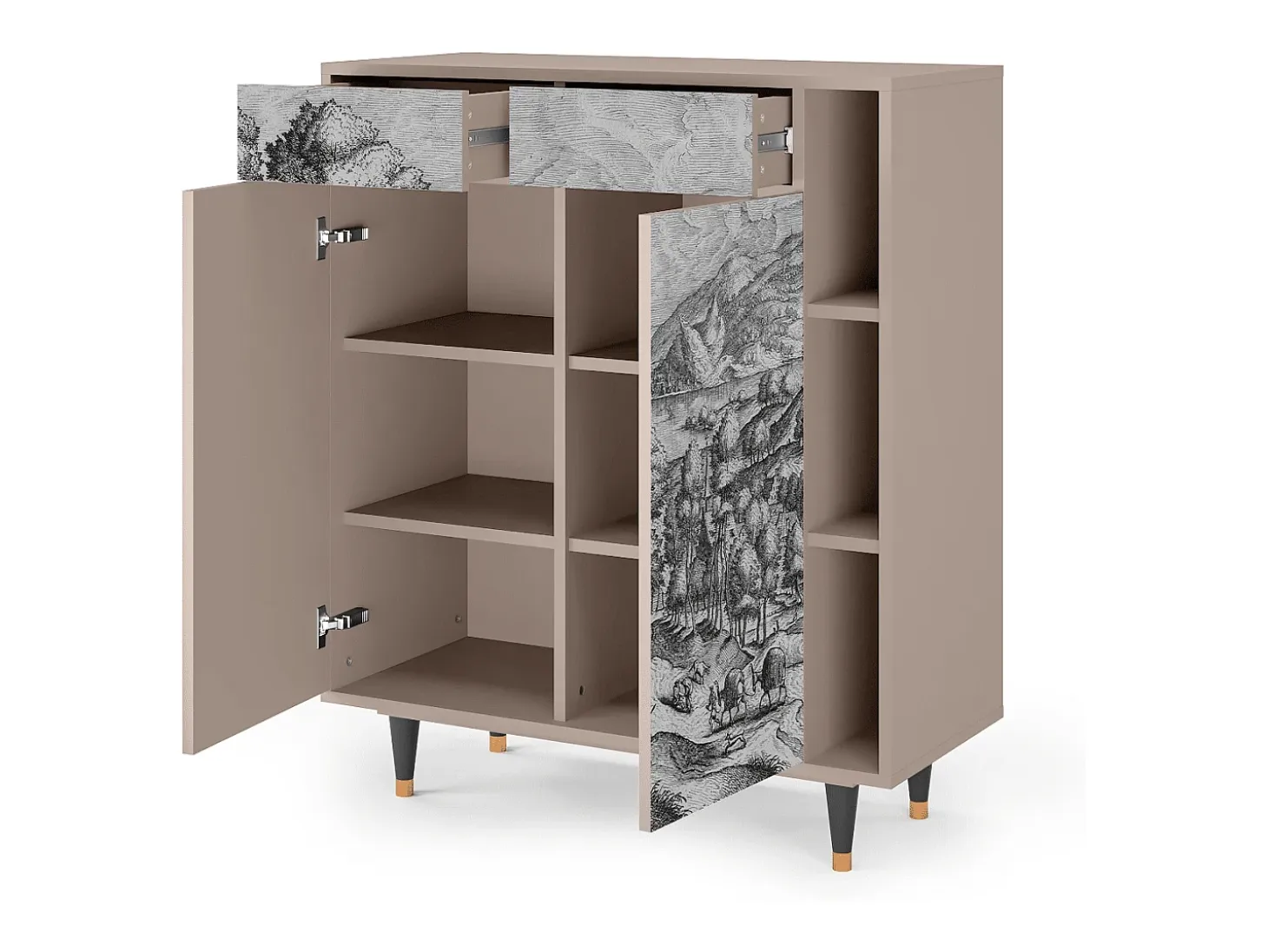 Aparador - 96х110х41 cm - BS6 - Rusticorum, Latte