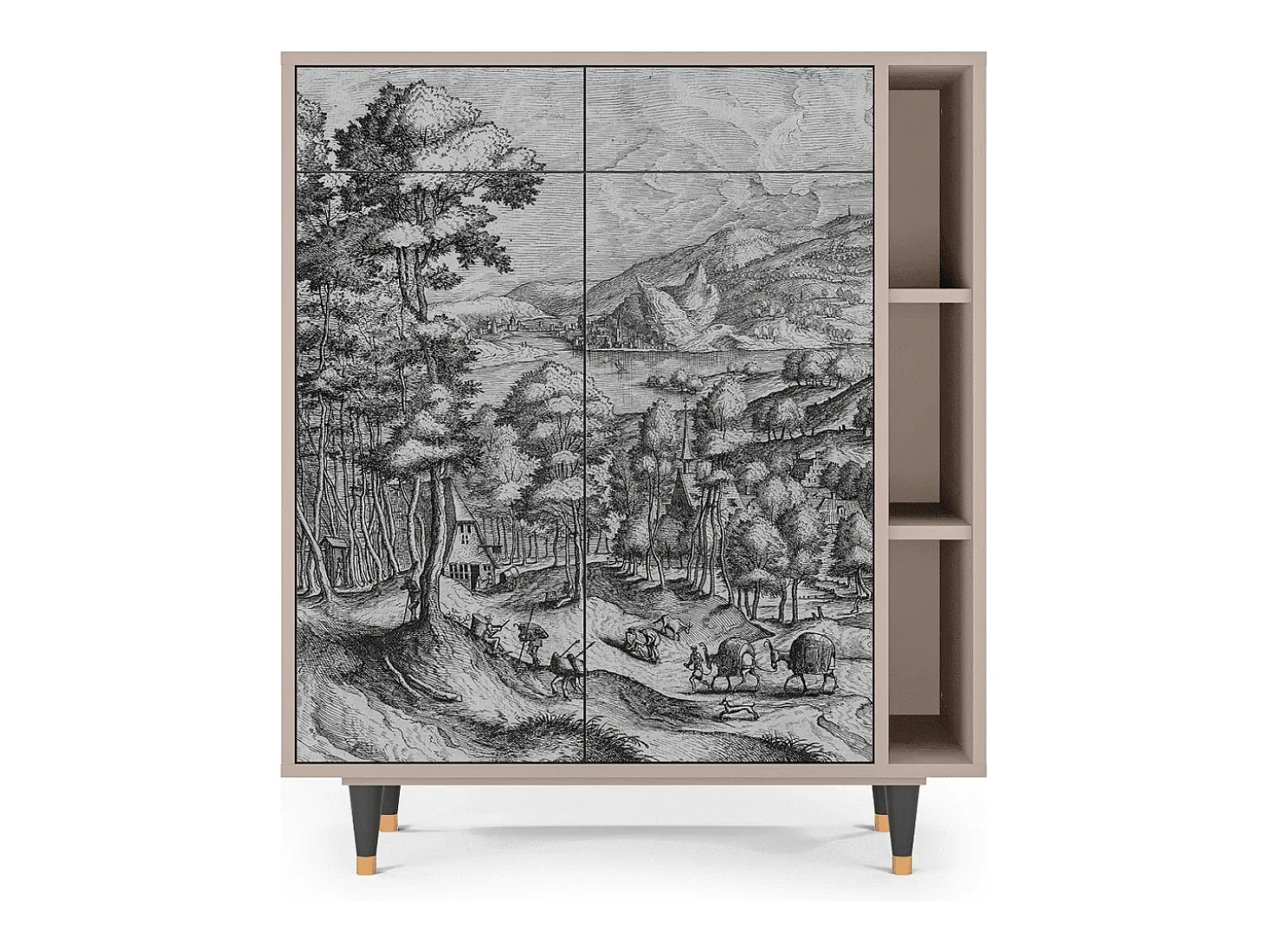 Aparador - 96х110х41 cm - BS6 - Rusticorum, Latte