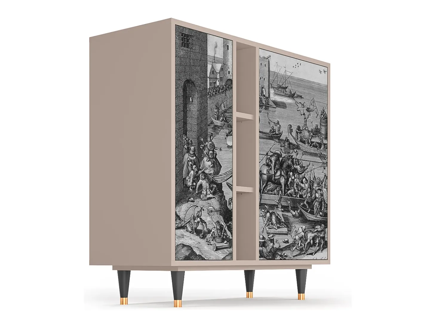 Aparador - 94х96х41 cm - BS5 - Saint Martin, Latte