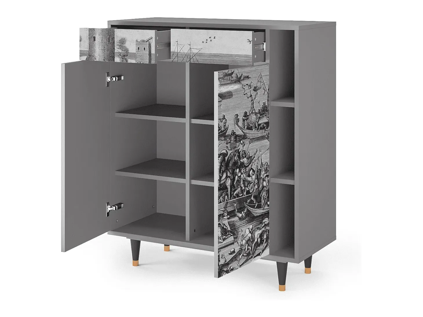 Aparador - 96х110х41 cm - BS6 - Saint Martin, Gris