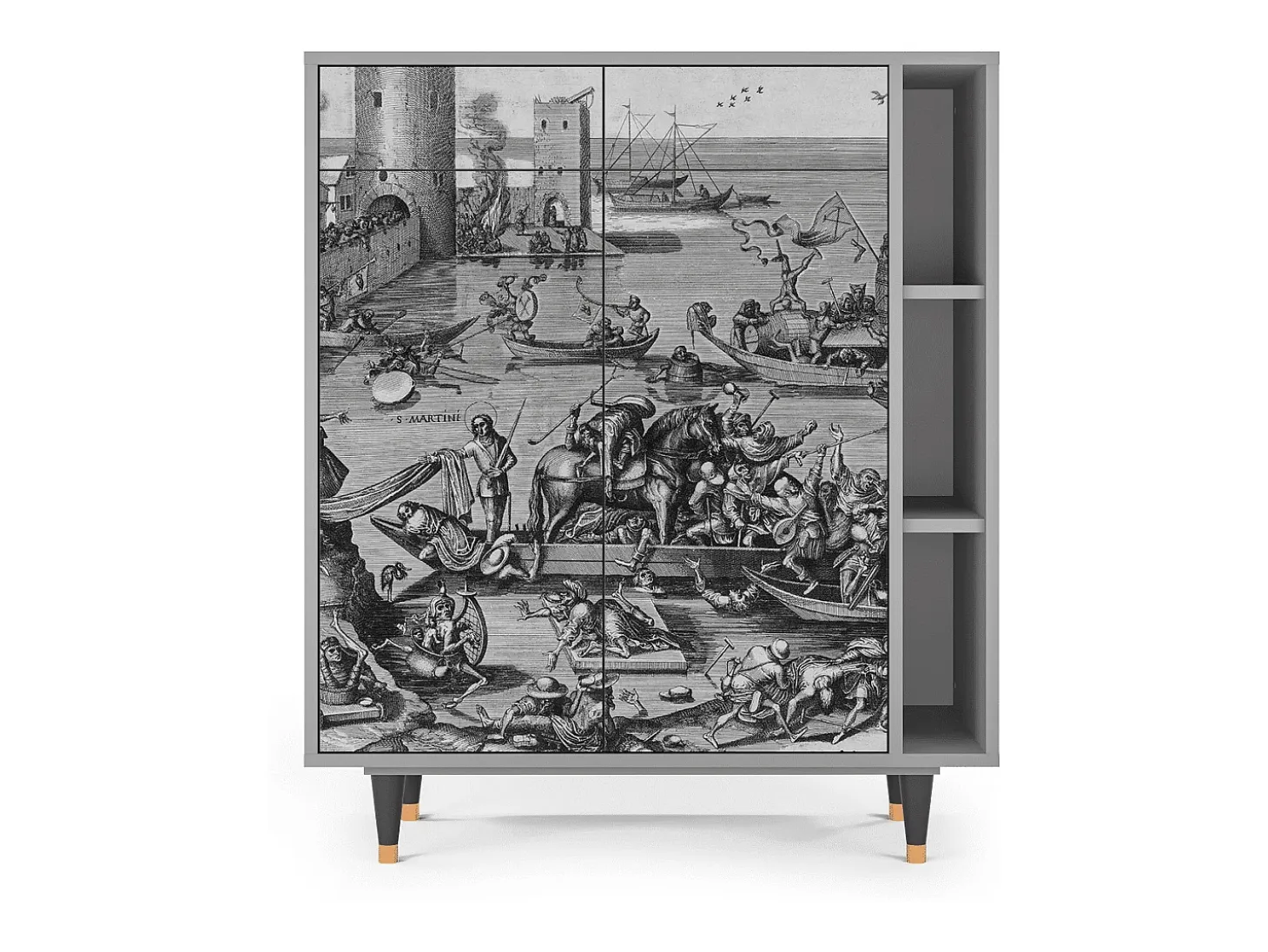 Aparador - 96х110х41 cm - BS6 - Saint Martin, Gris