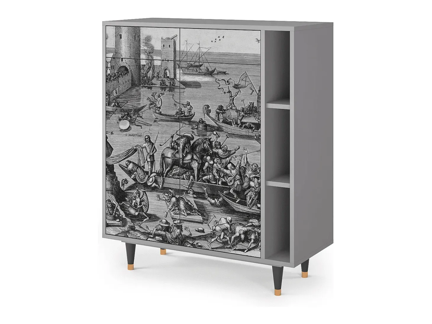Aparador - 96х110х41 cm - BS6 - Saint Martin, Gris