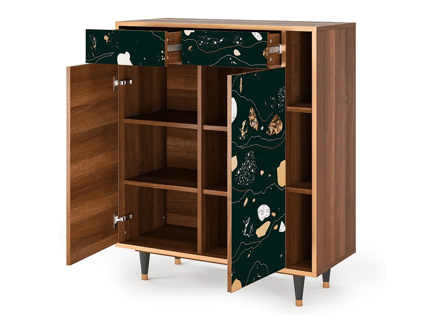 Aparador - 96х110х41 cm - BS6 - Space Rocks, Nogal