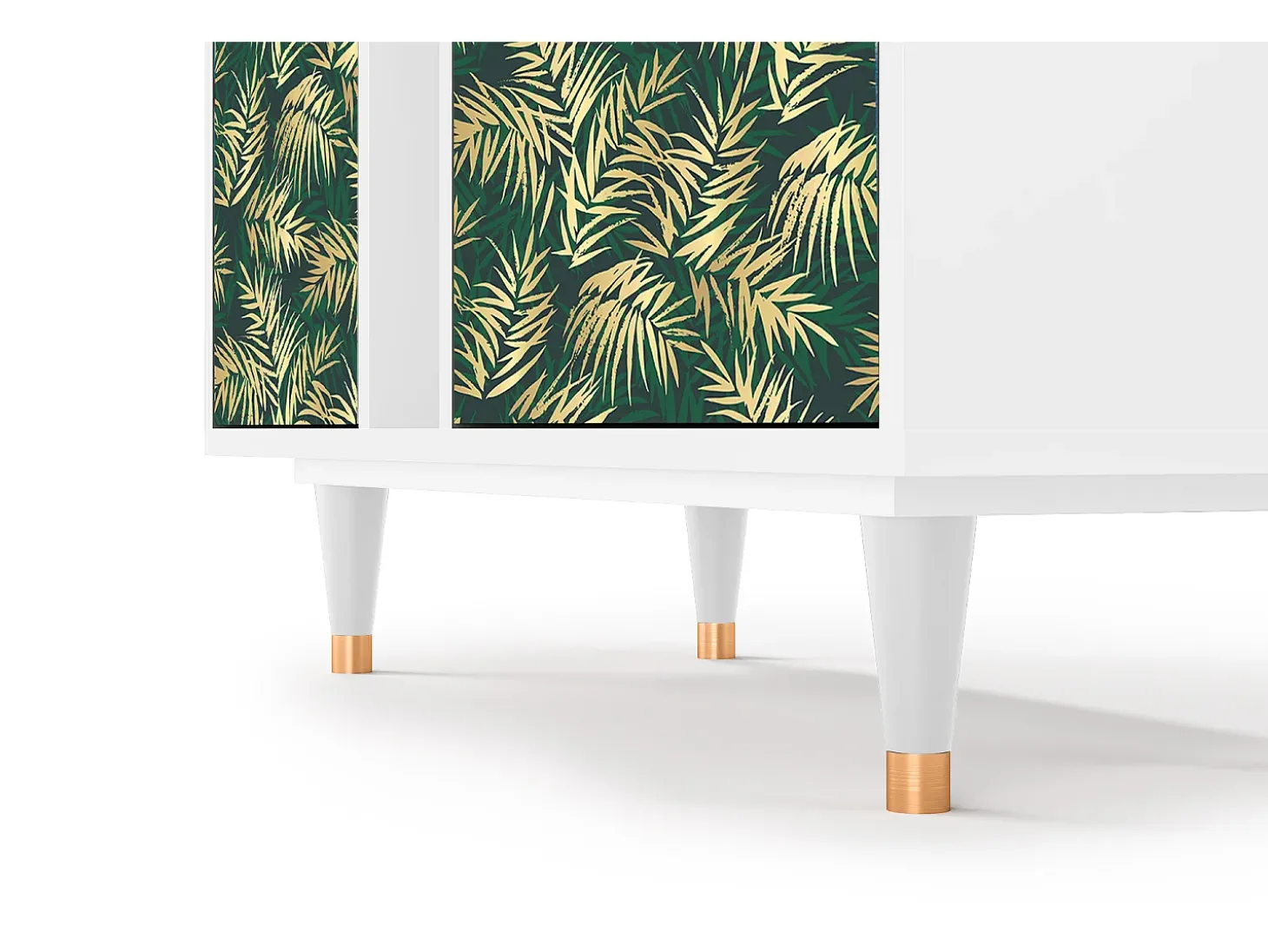 Aparador - 94х96х41 cm - BS5 - Sunny Palm Tree, Blanco