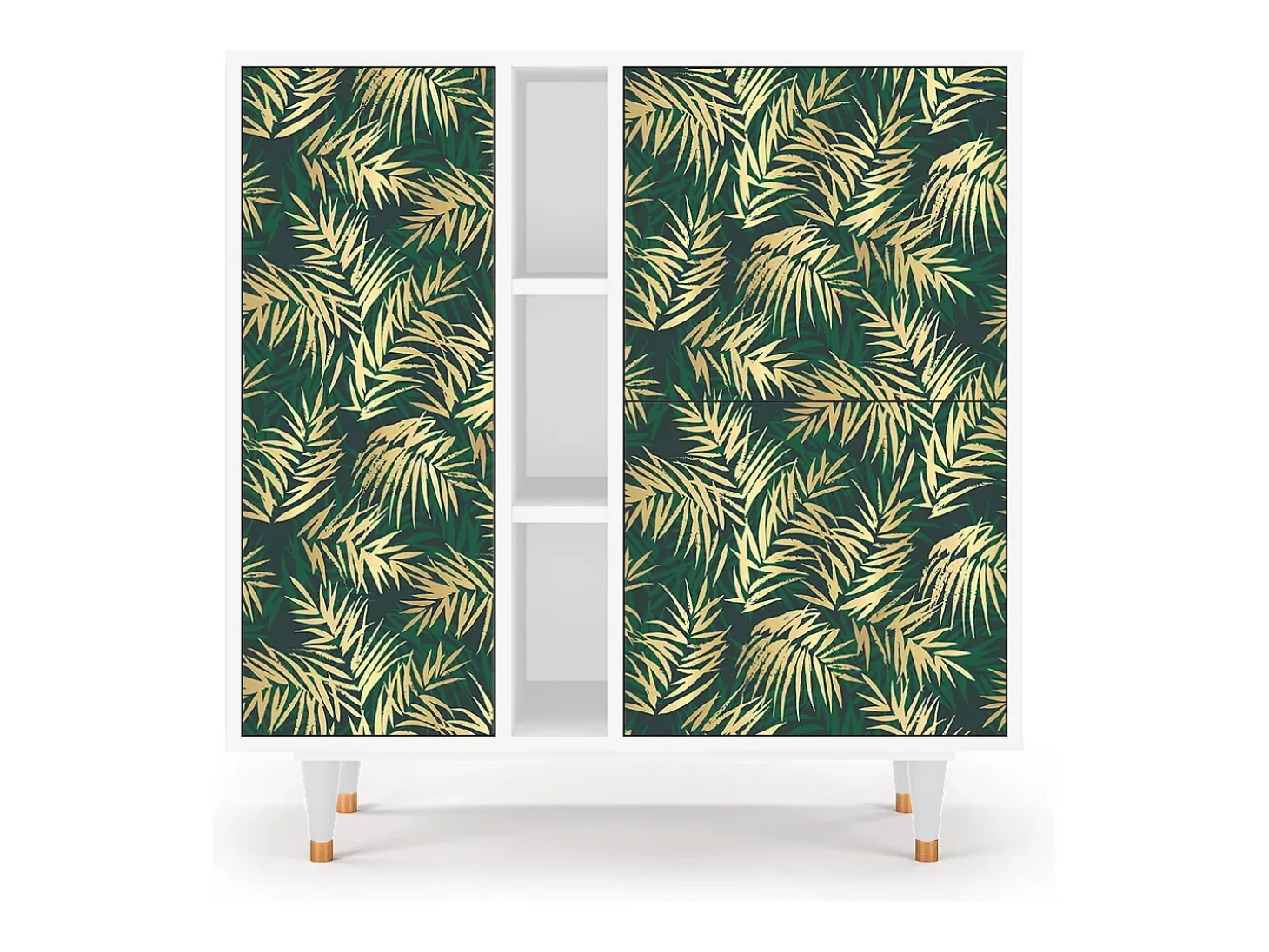Aparador - 94х96х41 cm - BS5 - Sunny Palm Tree, Blanco