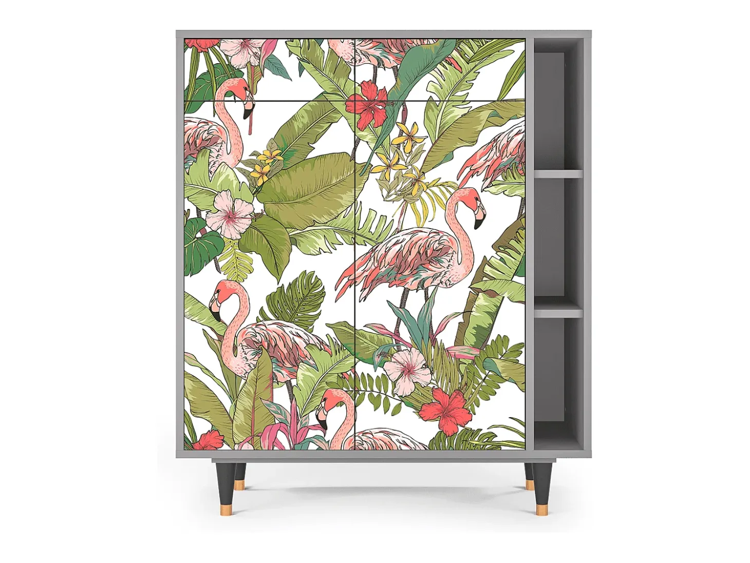 Aparador - 96х110х41 cm - BS6 - Sweet Flamingo, Gris