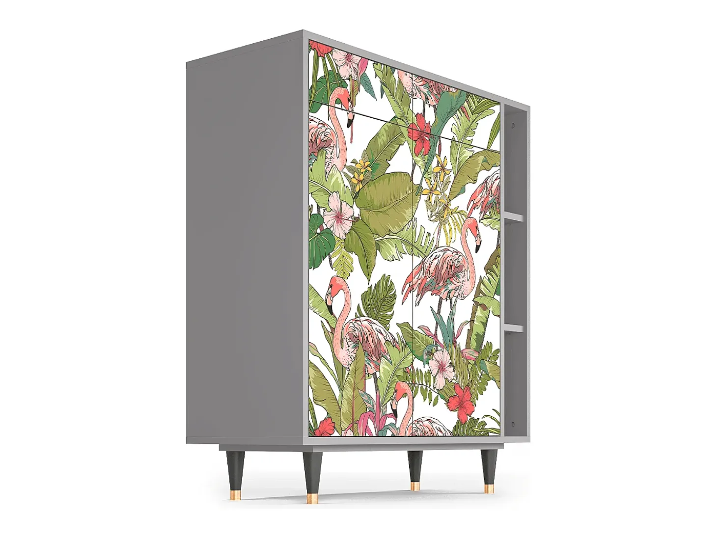 Aparador - 96х110х41 cm - BS6 - Sweet Flamingo, Gris