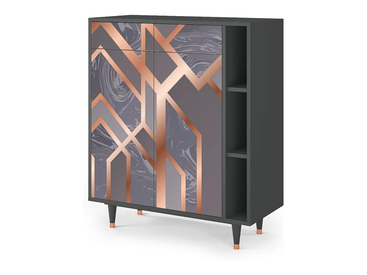 Aparador - 96х110х41 cm - BS6 - Taupe Anatomy, Antracita