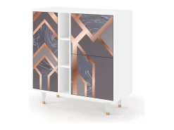 Aparador - 94х96х41 cm - BS5 - Taupe Anatomy, Blanco