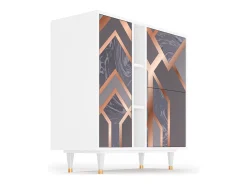 Aparador - 94х96х41 cm - BS5 - Taupe Anatomy, Blanco