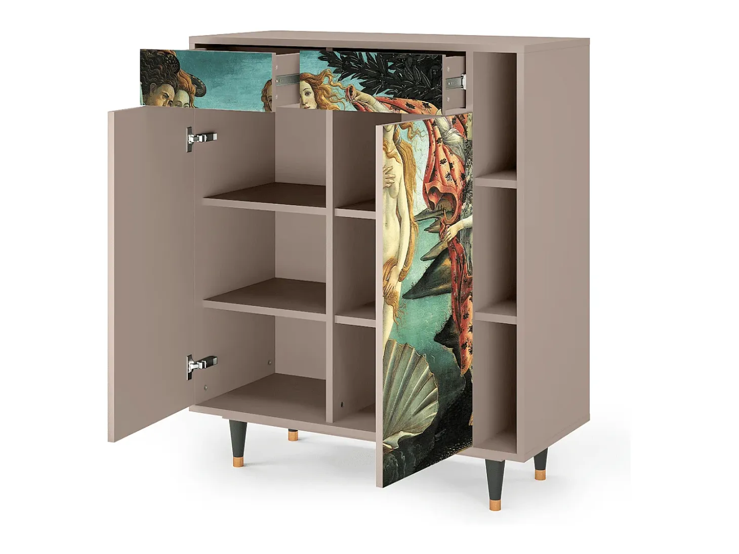 Aparador - 96х110х41 cm - BS6 - The Birth of Venus, Latte