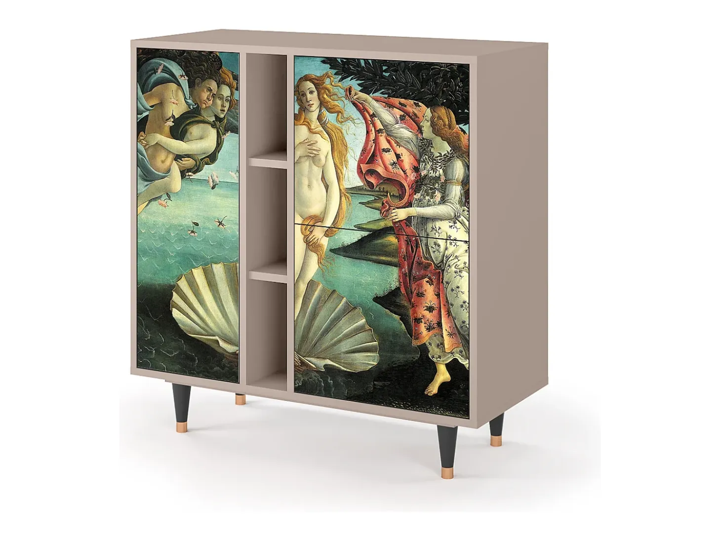 Aparador - 94х96х41 cm - BS5 - The Birth of Venus, Latte