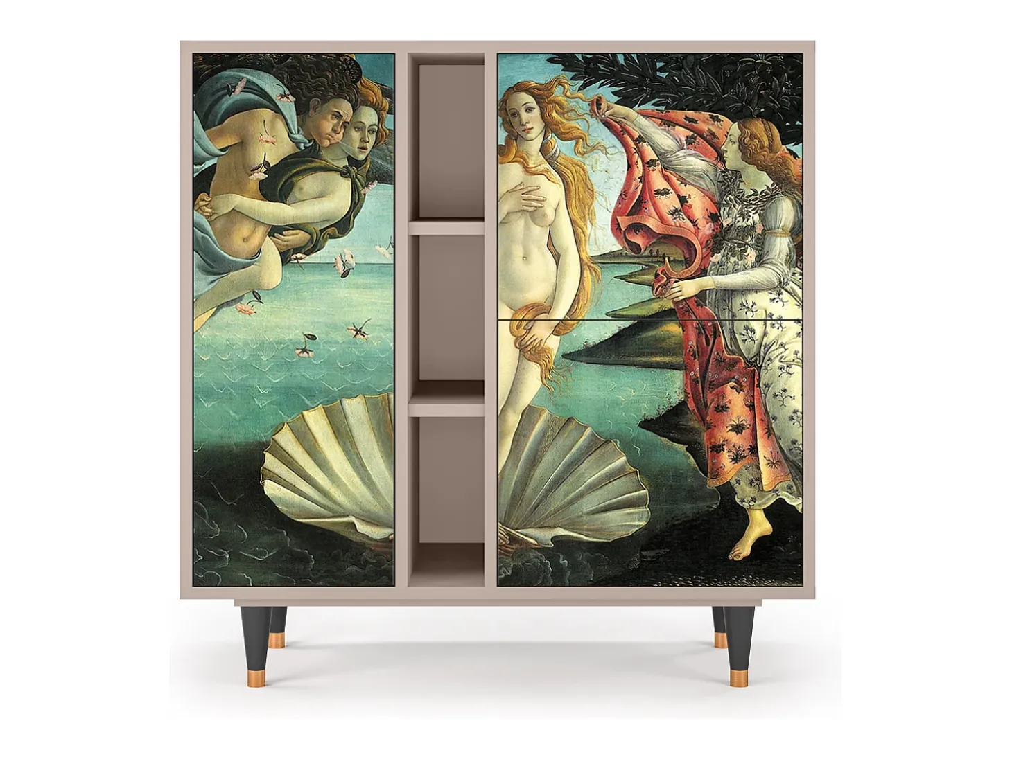 Aparador - 94х96х41 cm - BS5 - The Birth of Venus, Latte