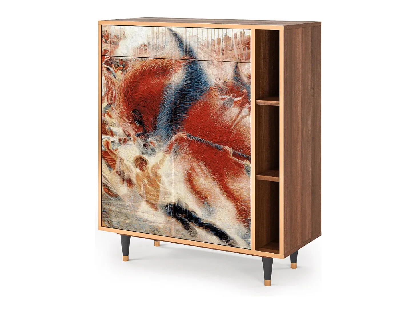 Aparador - 96х110х41 cm - BS6 - The City Rises, Nogal