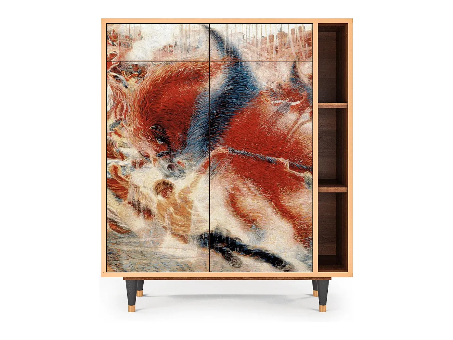 Aparador - 96х110х41 cm - BS6 - The City Rises, Nogal