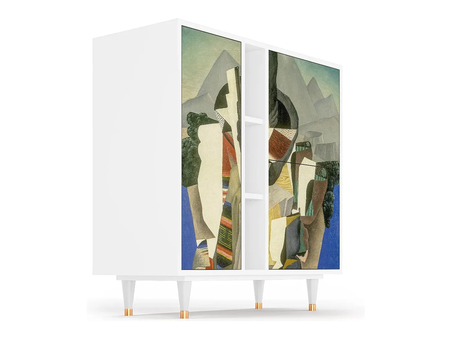 Aparador - 94х96х41 cm - BS5 - The Cubist Paintings , Blanco