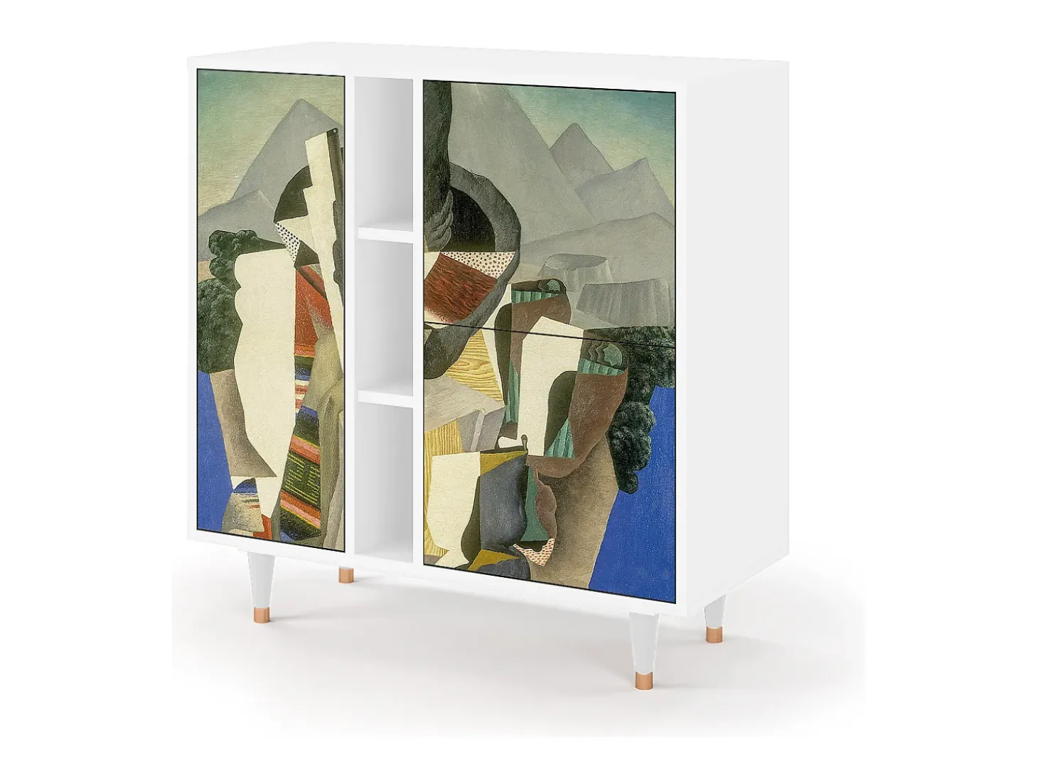 Aparador - 94х96х41 cm - BS5 - The Cubist Paintings , Blanco