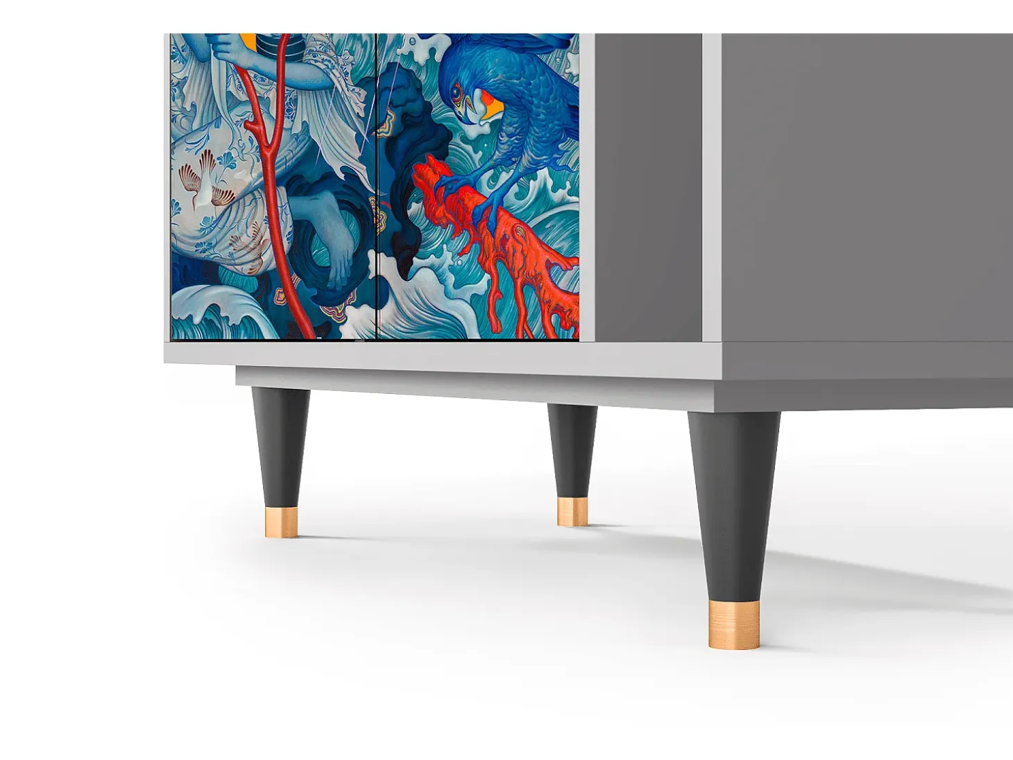 Aparador - 96х110х41 cm - BS6 - The Girl - James Jean, Gris