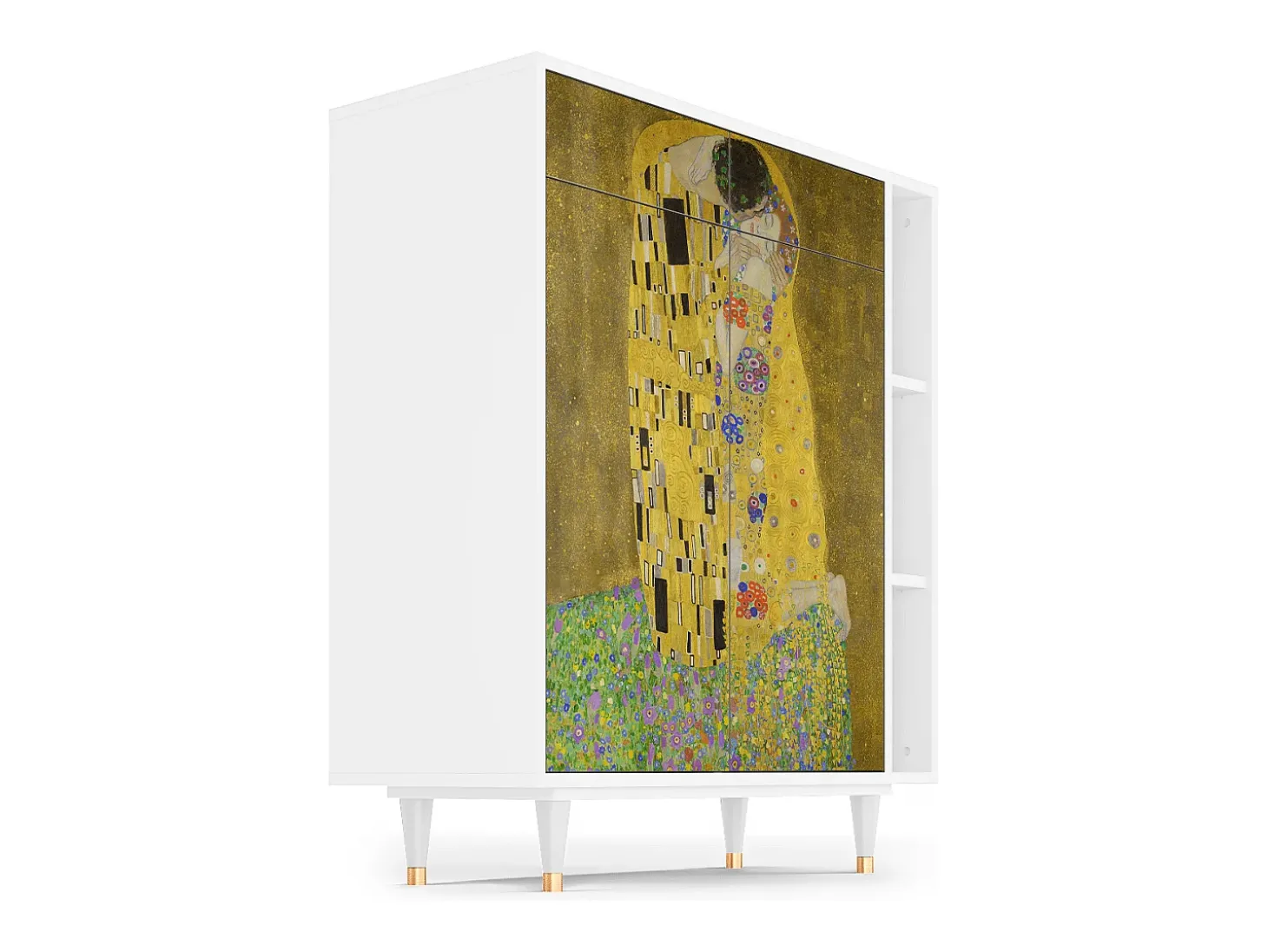 Aparador - 96х110х41 cm - BS6 - The Kiss by Klimt , Blanco