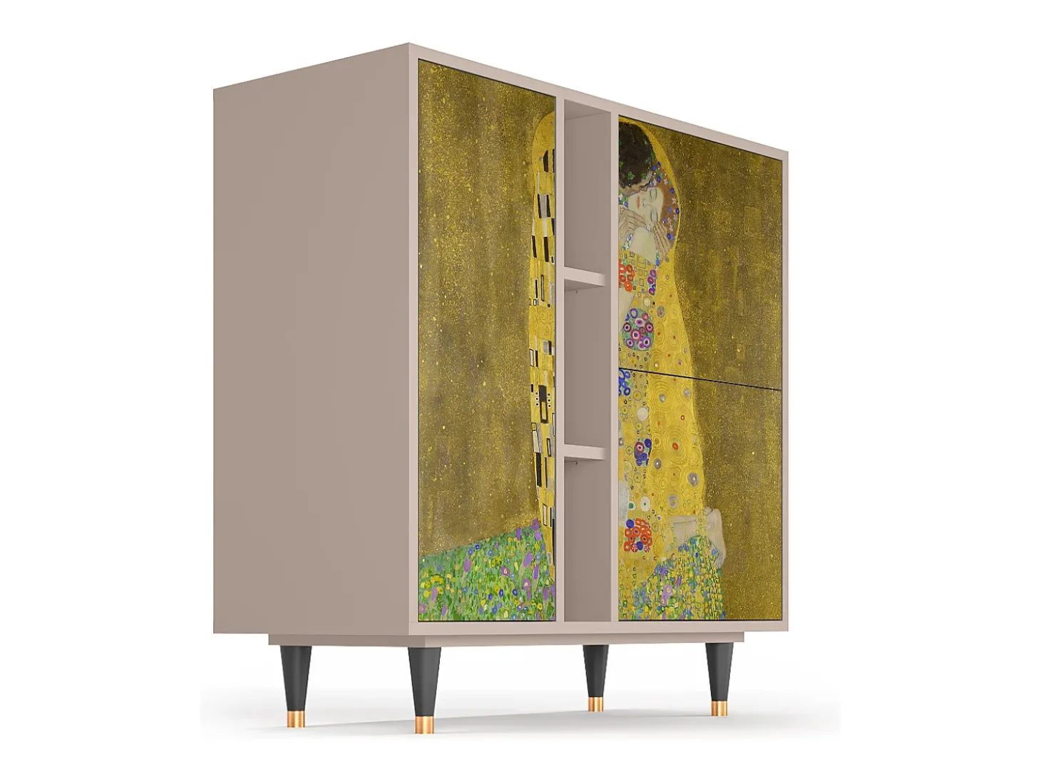 Aparador - 94х96х41 cm - BS5 - The Kiss by Klimt , Latte