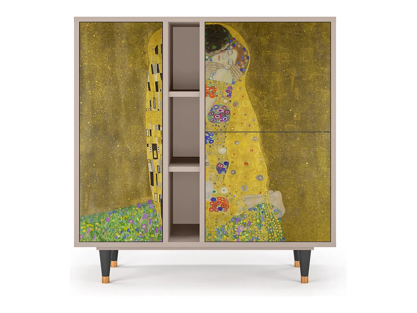Aparador - 94х96х41 cm - BS5 - The Kiss by Klimt , Latte