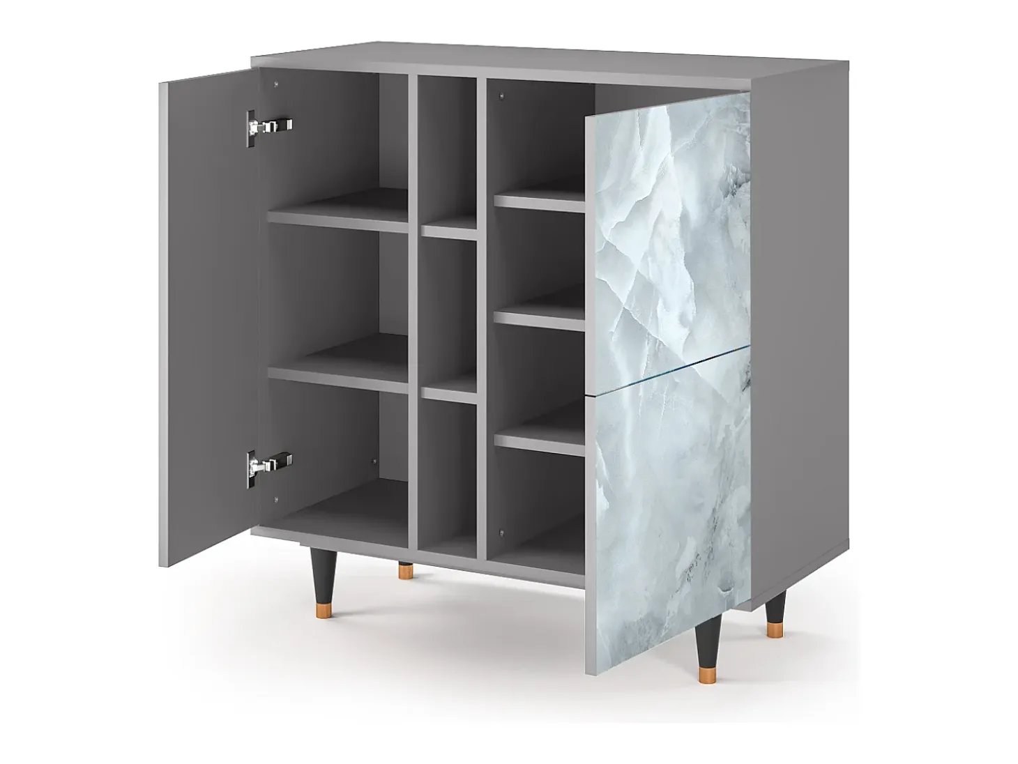 Aparador - 94х96х41 cm - BS5 - The Onyx, Gris