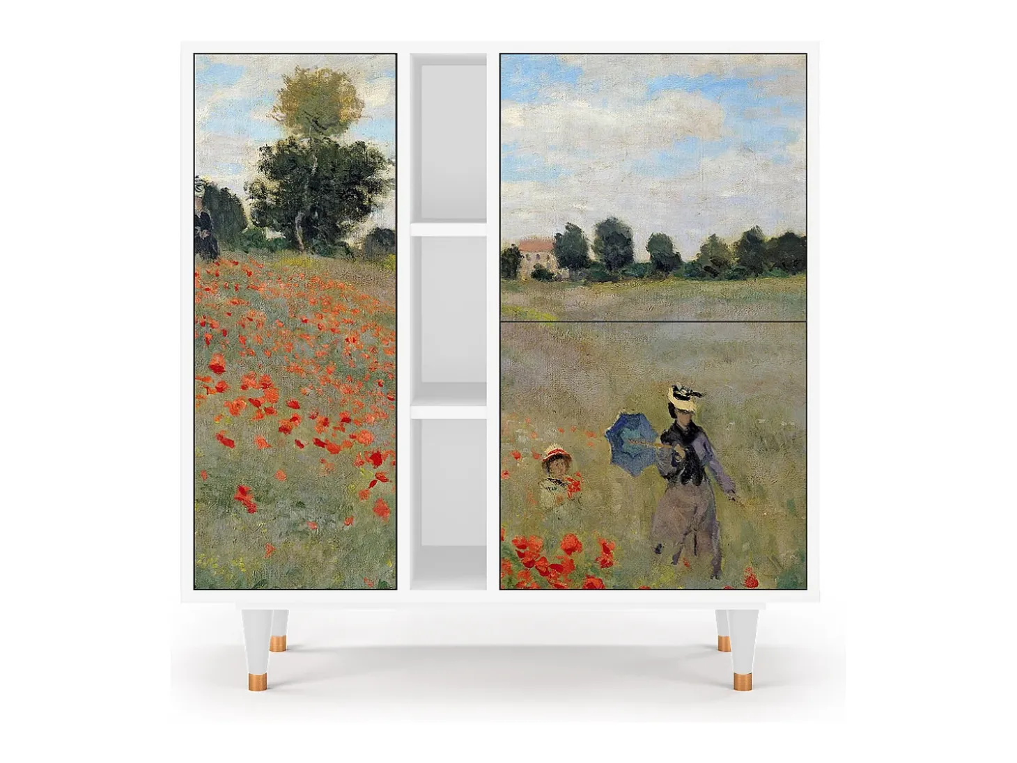 Aparador - 94х96х41 cm - BS5 - The Poppy Field , Blanco