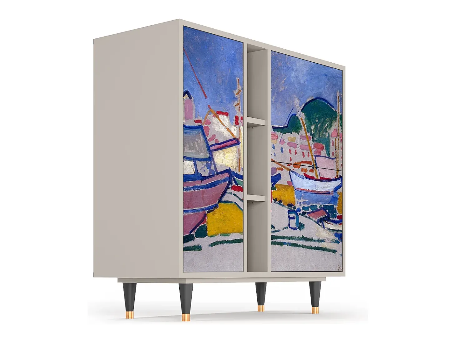 Aparador - 94х96х41 cm - BS5 - The Port of Collioure , Arena
