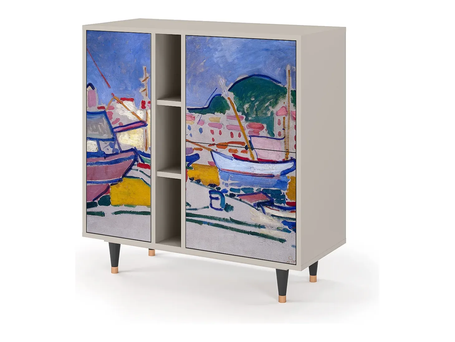 Aparador - 94х96х41 cm - BS5 - The Port of Collioure , Arena