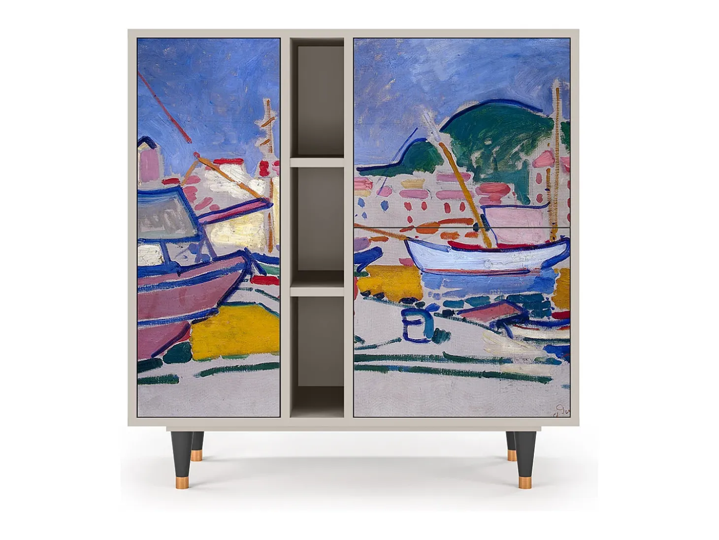 Aparador - 94х96х41 cm - BS5 - The Port of Collioure , Arena