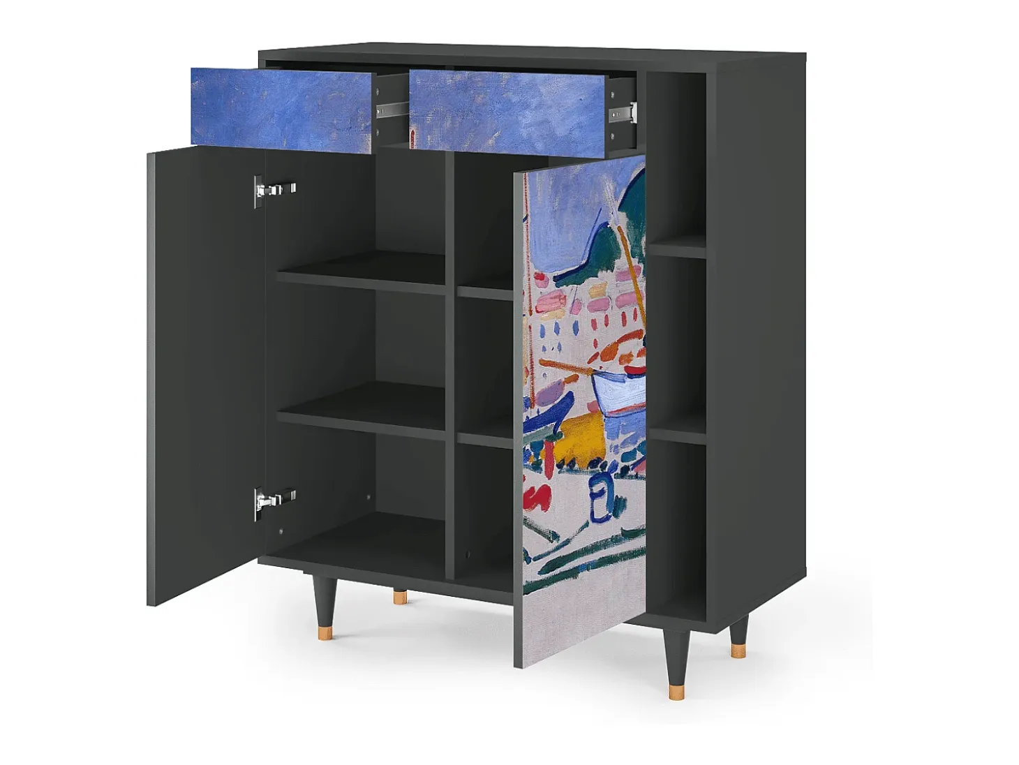 Aparador - 96х110х41 cm - BS6 - The Port of Collioure , Antracita