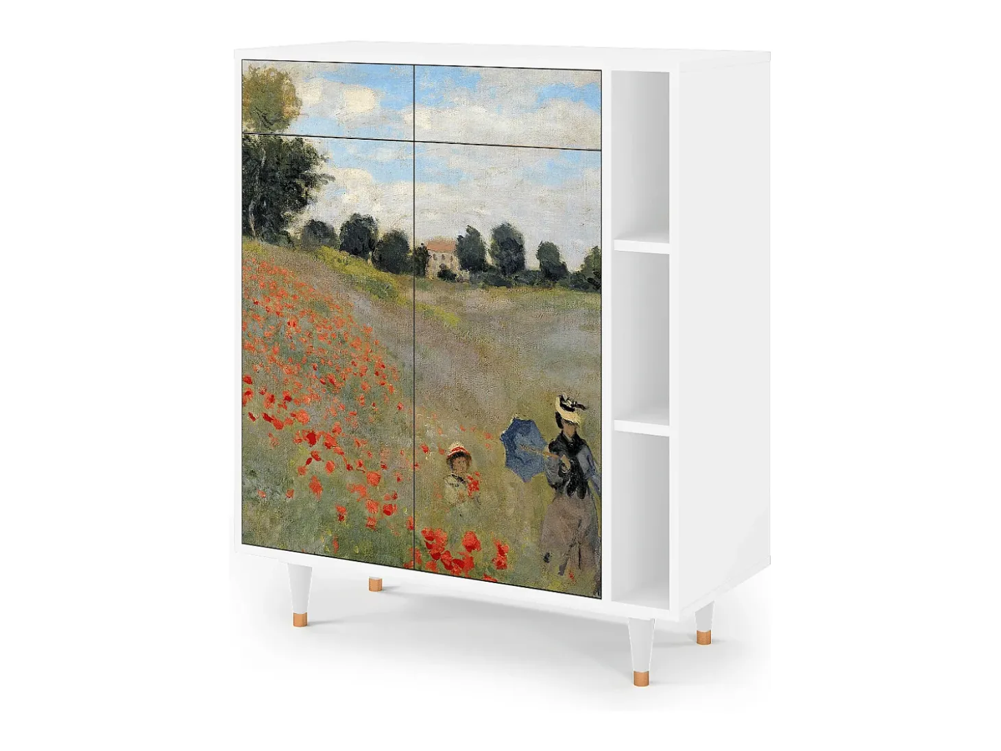 Aparador - 96х110х41 cm - BS6 - The Poppy Field , Blanco