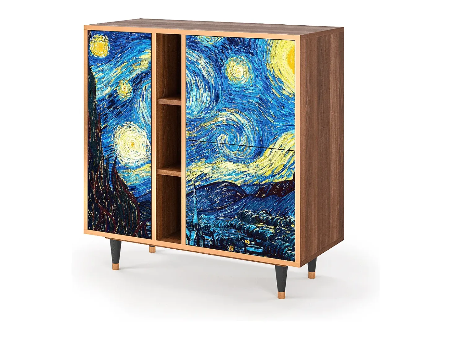 Aparador - 94х96х41 cm - BS5 - The Starry Night , Nogal