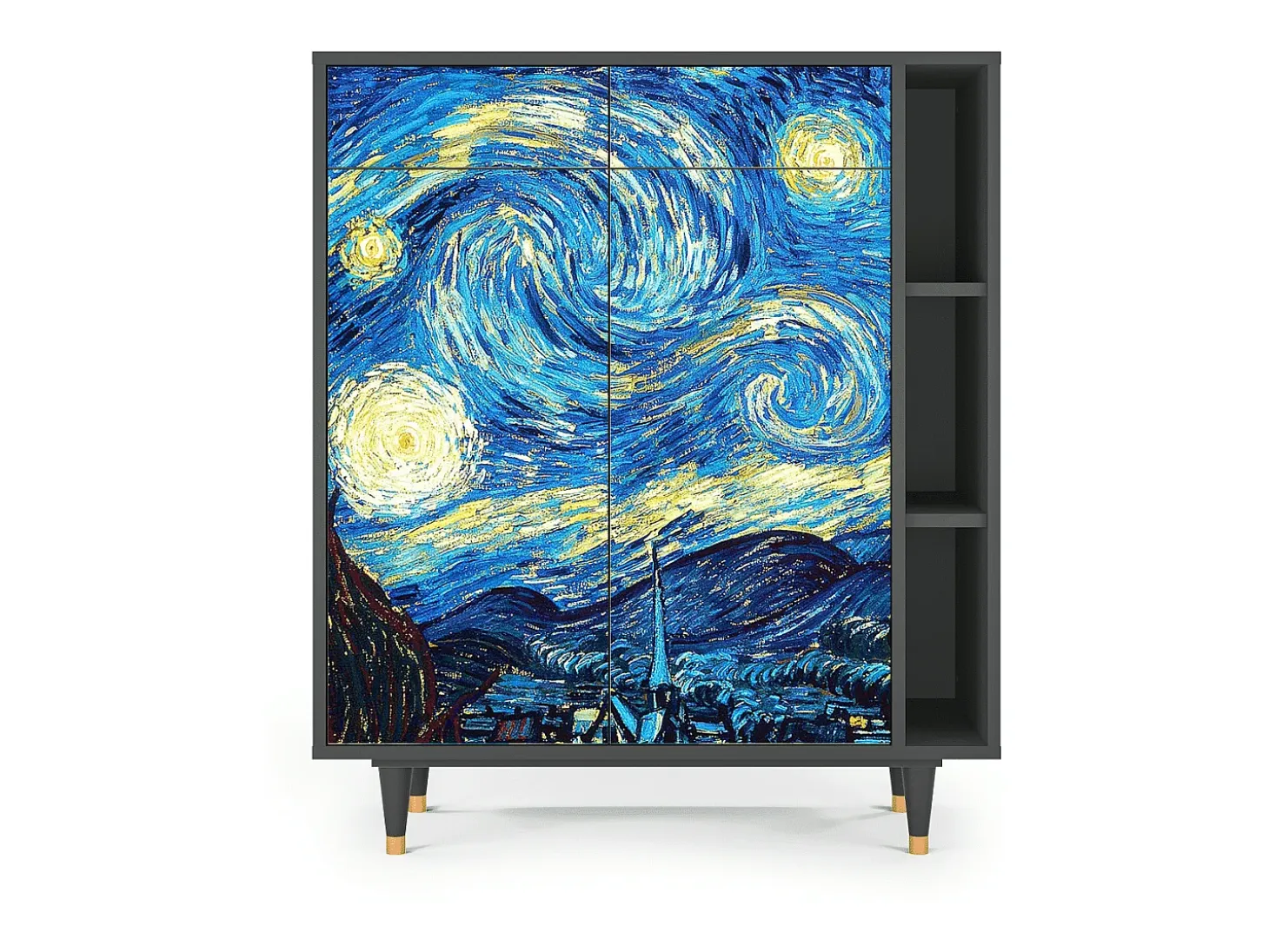 Aparador - 96х110х41 cm - BS6 - The Starry Night , Antracita