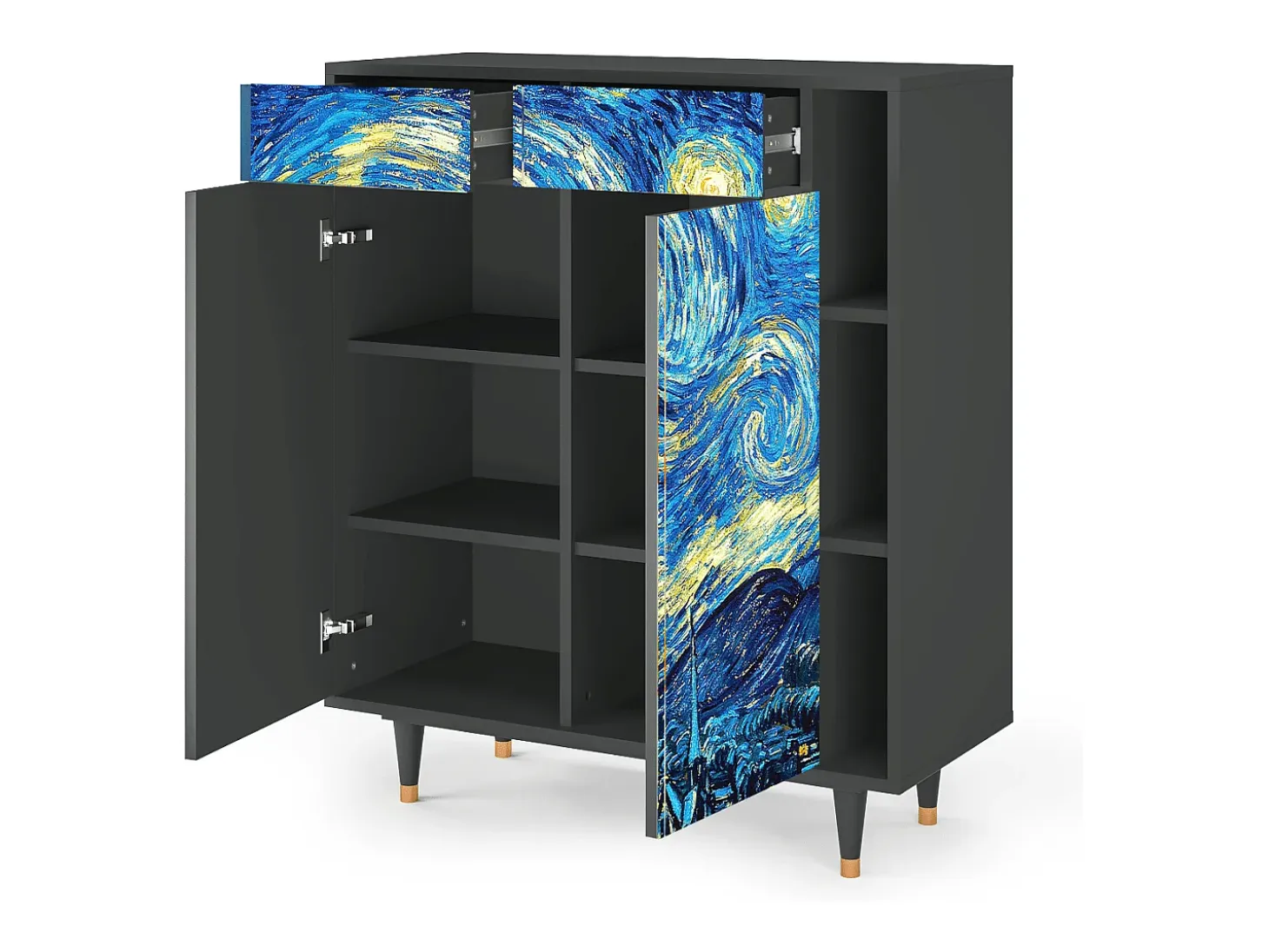 Aparador - 96х110х41 cm - BS6 - The Starry Night , Antracita